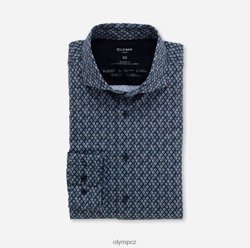 oblečení OLYMP luxor 24/seven modern fit, business košile, dlouhý rukáv extra dlouhý, kent, marine PN44461443