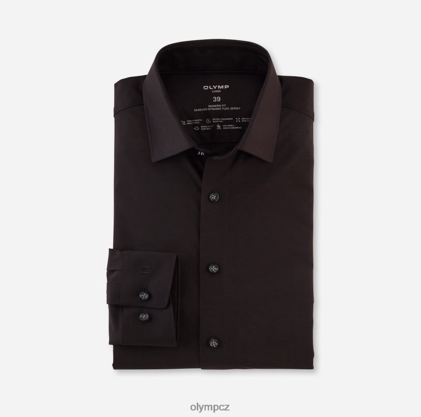 oblečení OLYMP luxor 24/seven modern fit, business košile, dlouhý rukáv extra dlouhý, nový kent, černá PN44461426