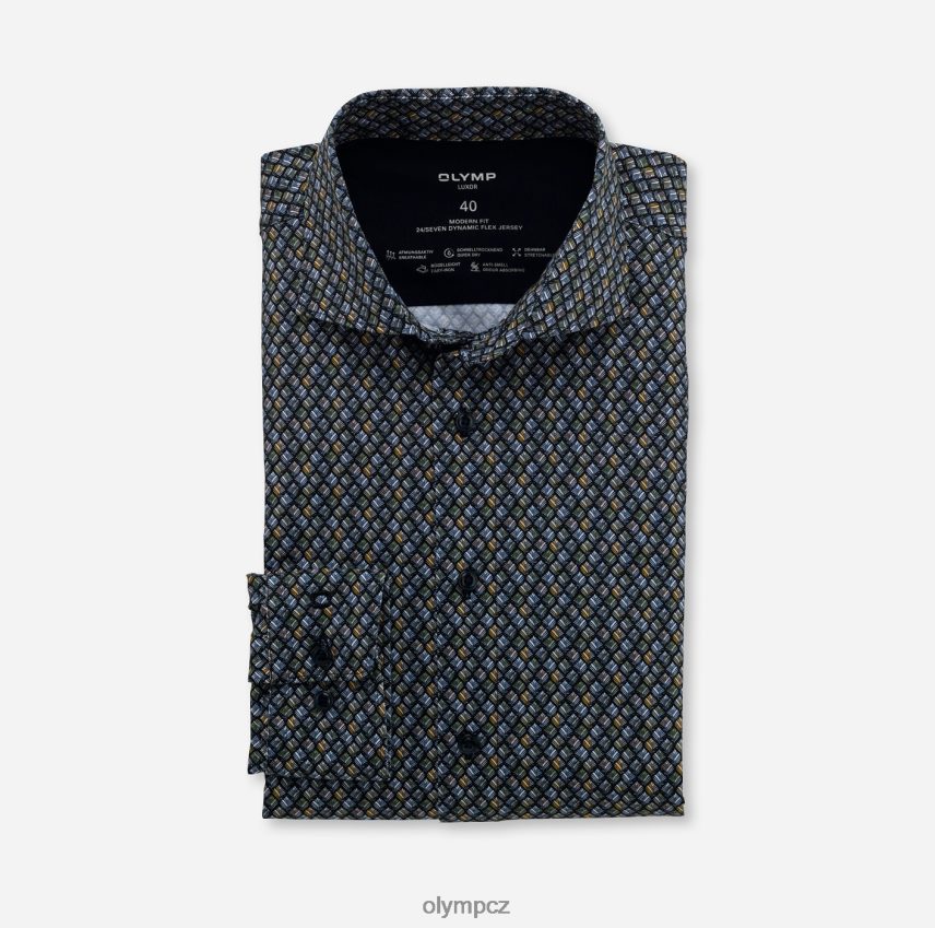 oblečení OLYMP luxor 24/seven modern fit, business košile, kent, olive PN44461339