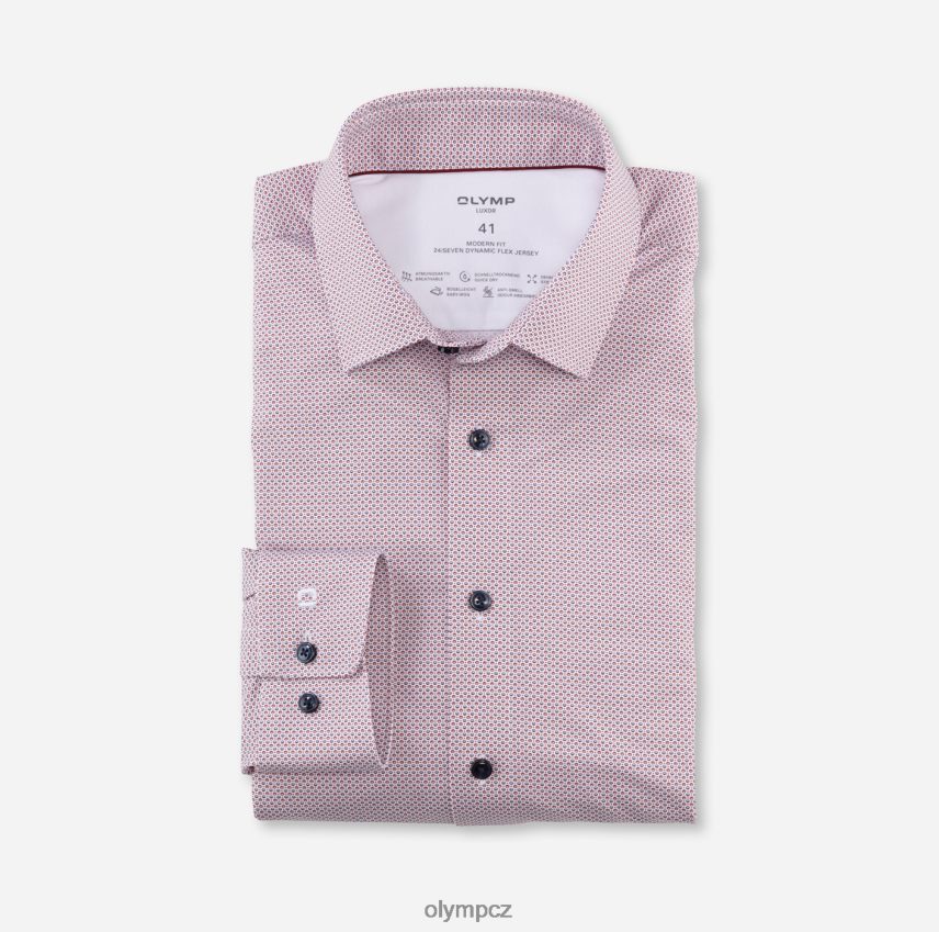 oblečení OLYMP luxor 24/seven modern fit, business košile, nový kent, tmavě červená PN44461122