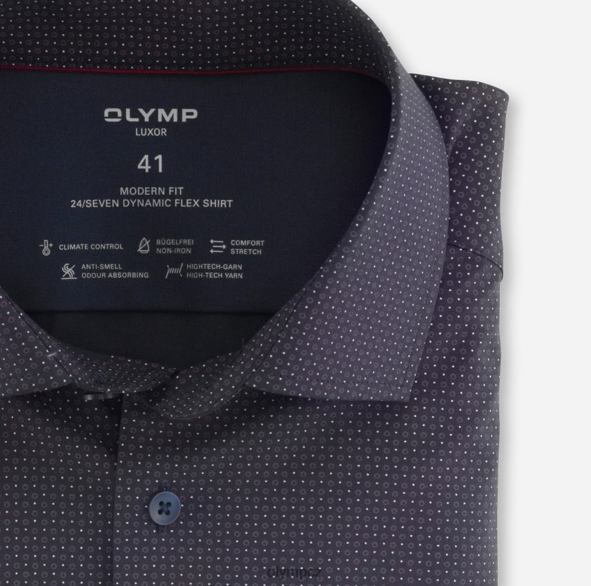 oblečení OLYMP luxor 24/seven modern fit, business shirt, global kent, garnet PN44461348