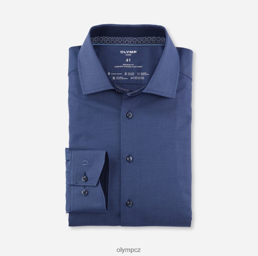 oblečení OLYMP luxor 24/seven modern fit, business shirt, global kent, marine PN44461011