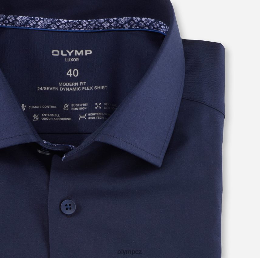 oblečení OLYMP luxor 24/seven modern fit, business shirt, global kent, marine PN44461080