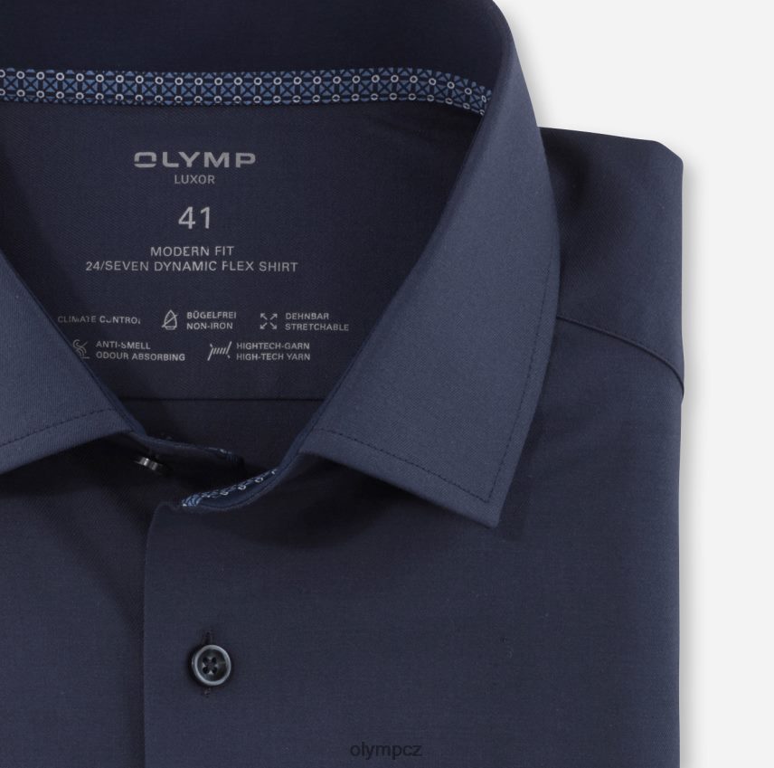 oblečení OLYMP luxor 24/seven modern fit, business shirt, global kent, marine PN44461277
