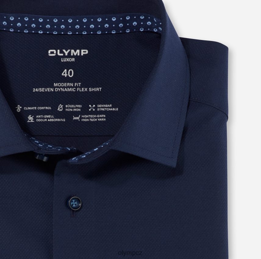oblečení OLYMP luxor 24/seven modern fit, business shirt, global kent, marine PN44461318