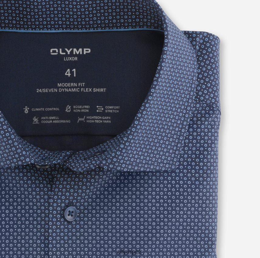 oblečení OLYMP luxor 24/seven modern fit, business shirt, global kent, marine PN44461345