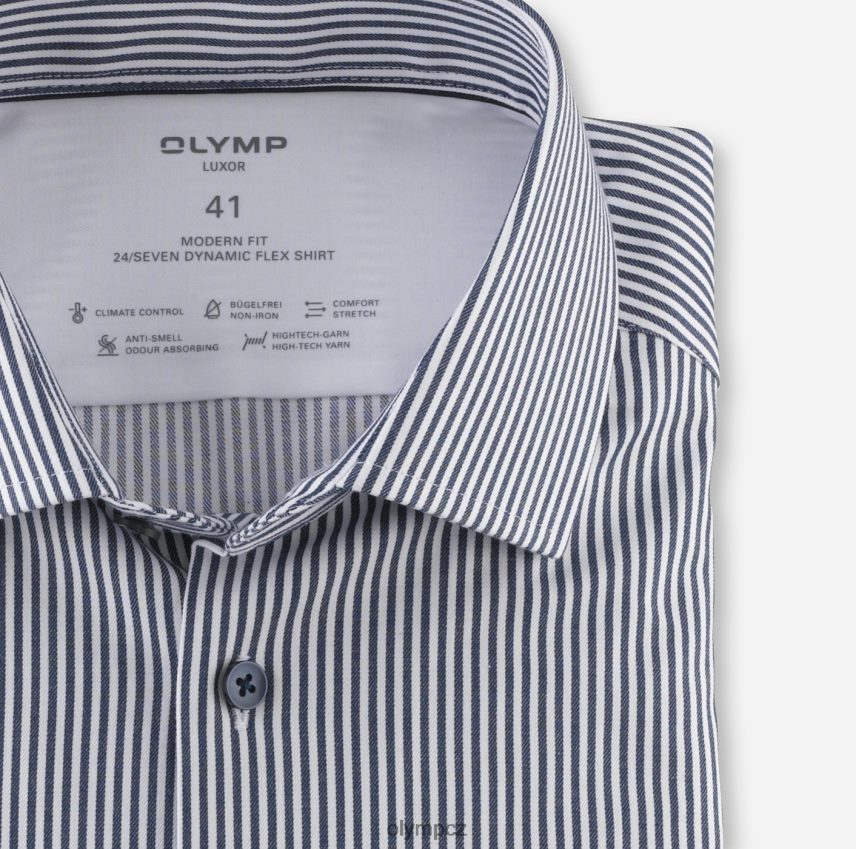 oblečení OLYMP luxor 24/seven modern fit, business shirt, global kent, marine PN4446959