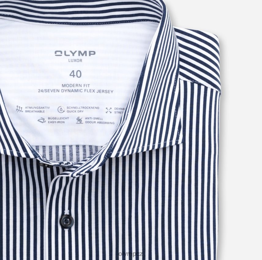 oblečení OLYMP luxor 24/seven modern fit, business shirt, kent, marine PN44461050