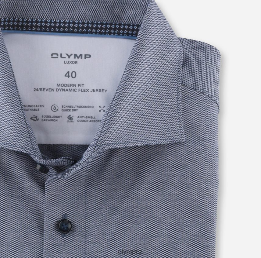 oblečení OLYMP luxor 24/seven modern fit, business shirt, kent, marine PN44461085