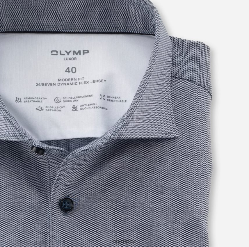 oblečení OLYMP luxor 24/seven modern fit, business shirt, kent, marine PN44461143