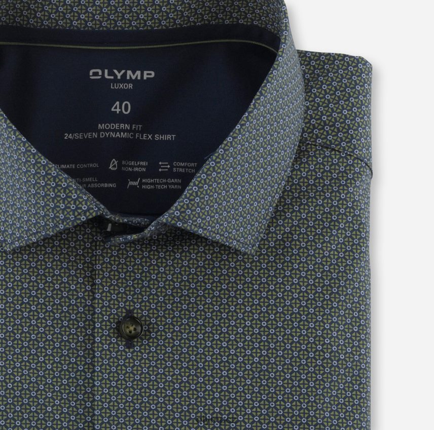 oblečení OLYMP luxor 24/seven modern fit, business shirt, modern kent, lime PN44461224