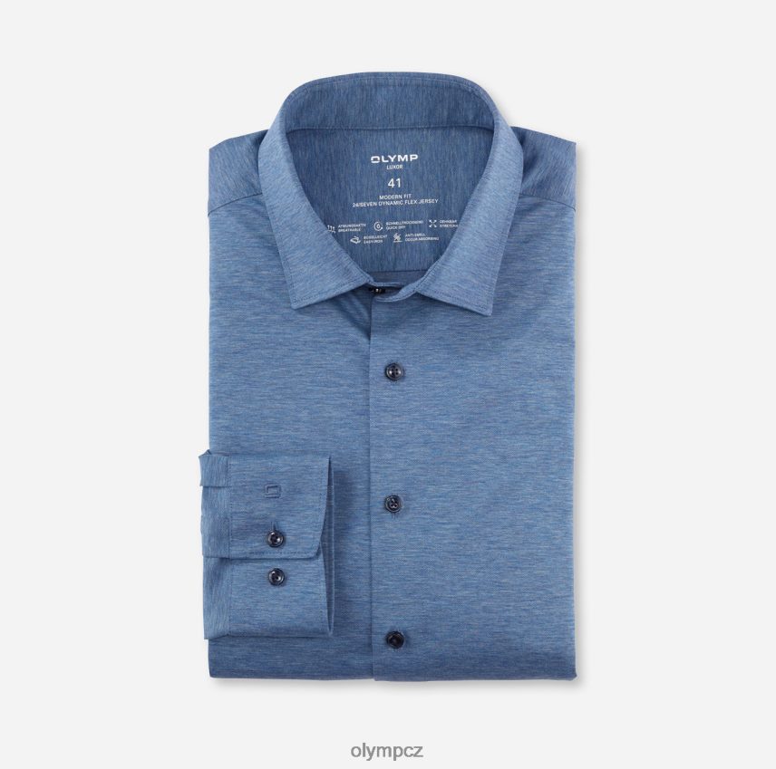 oblečení OLYMP luxor 24/seven modern fit, business triko, dlouhý rukáv extra dlouhý, nový kent, bleu PN44461403