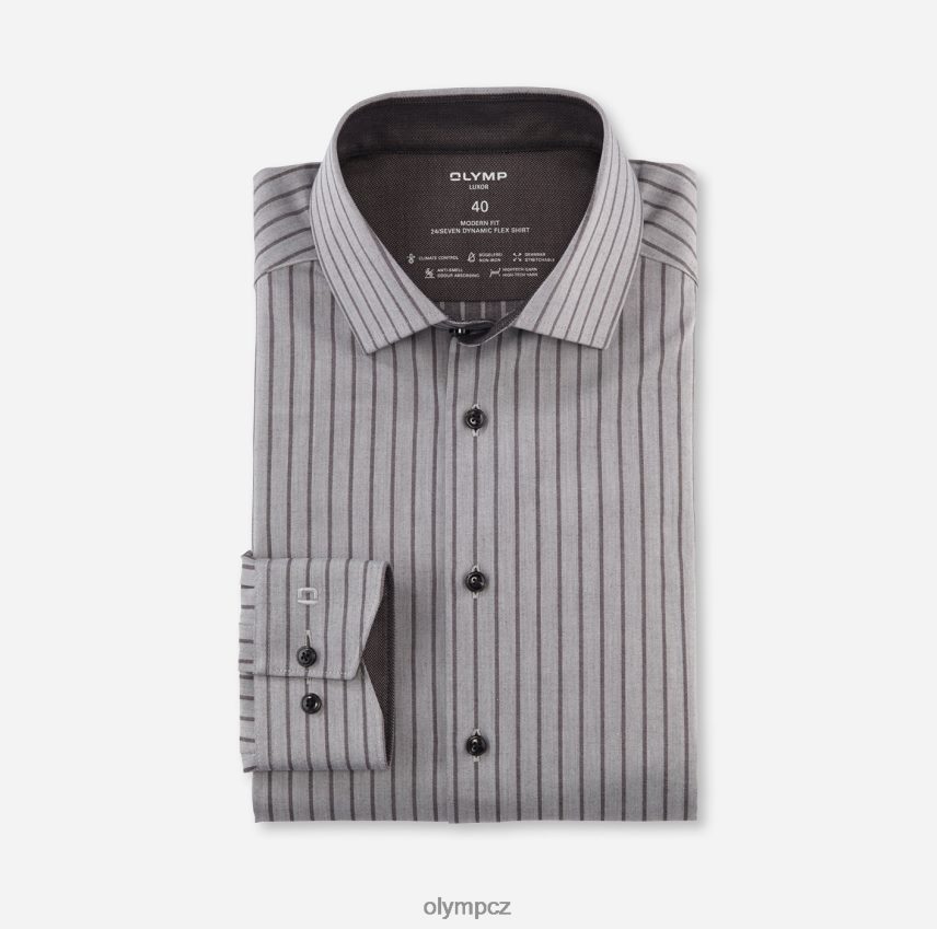 oblečení OLYMP luxor 24/seven modern fit, business triko, global kent, černá PN44461067