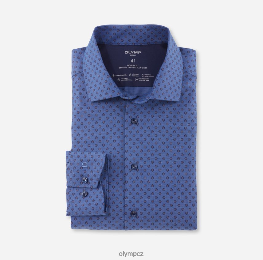 oblečení OLYMP luxor 24/seven modern fit, business triko, global kent, červenohnědé PN44461074