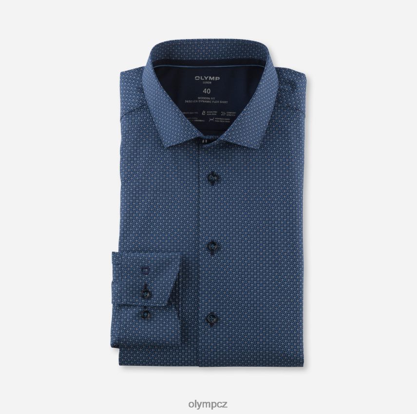 oblečení OLYMP luxor 24/seven modern fit, business triko, moderní kent, marine PN44461269