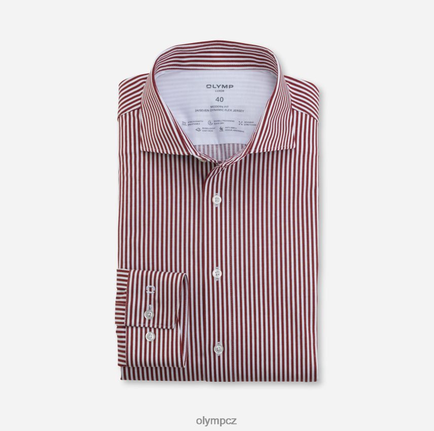 oblečení OLYMP luxor 24/seven modern fit, obchodní košile, kent, červená PN44461343