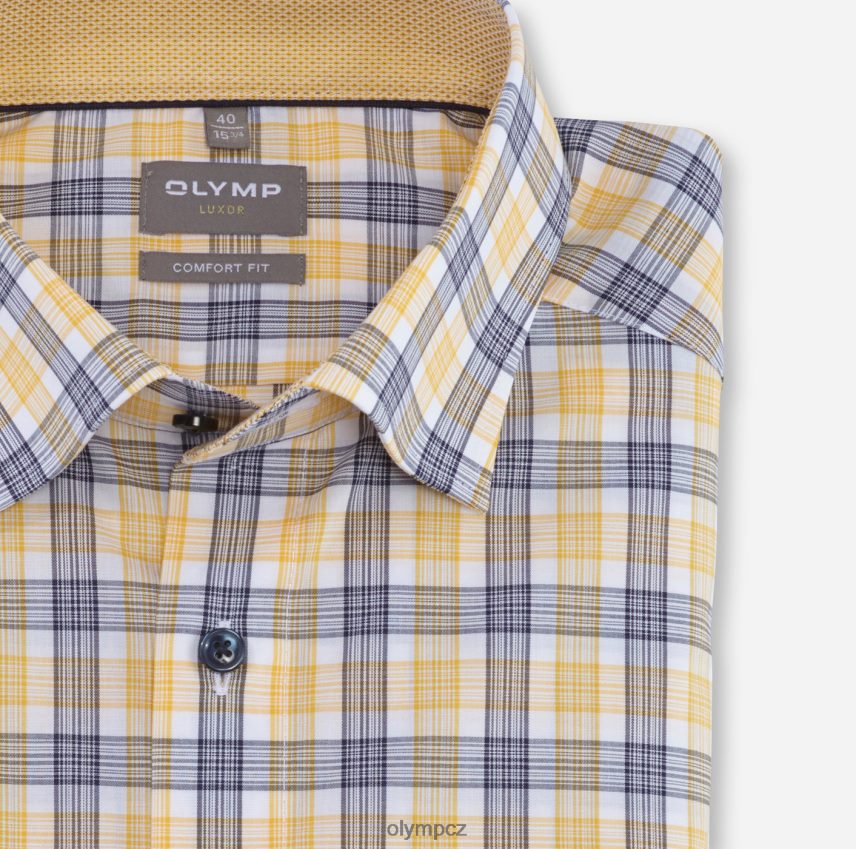 oblečení OLYMP luxor comfort fit, business košile, pod knoflíky, žlutá PN44461520