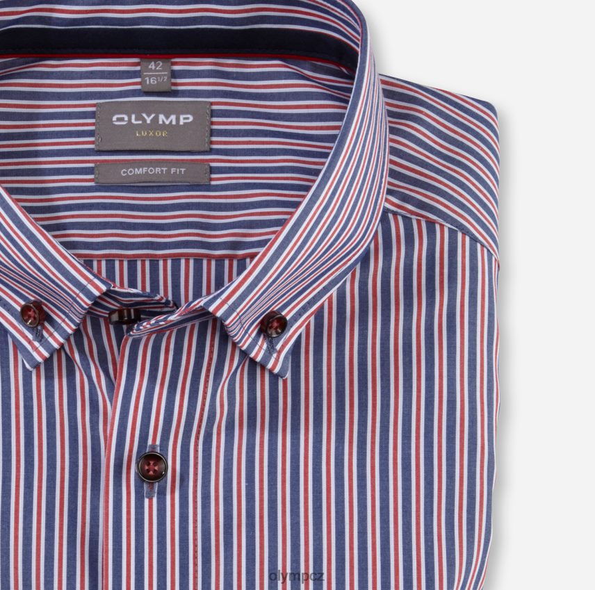 oblečení OLYMP luxor comfort fit, business košile, zapínání na knoflíky, červená PN44461625