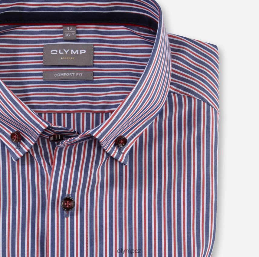 oblečení OLYMP luxor comfort fit, business košile, zapínání na knoflíky, červená PN44461662