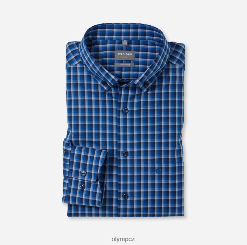 oblečení OLYMP luxor comfort fit, business košile, zapínání na knoflíky, royal PN44461521