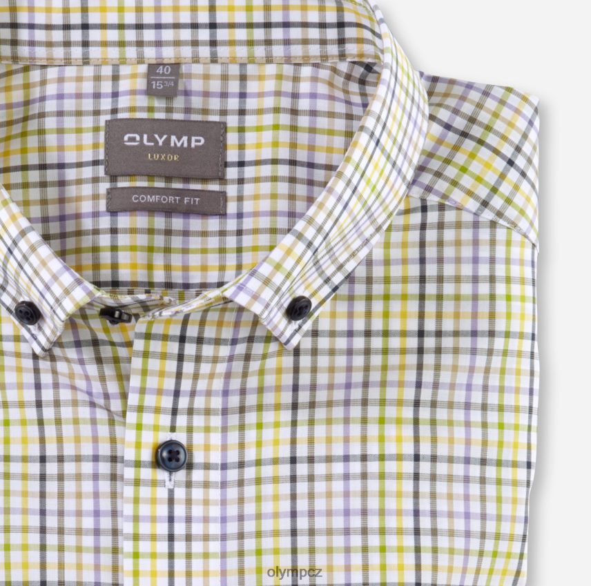 oblečení OLYMP luxor comfort fit, business trička, zapínání na knoflíky, limetka PN44461481