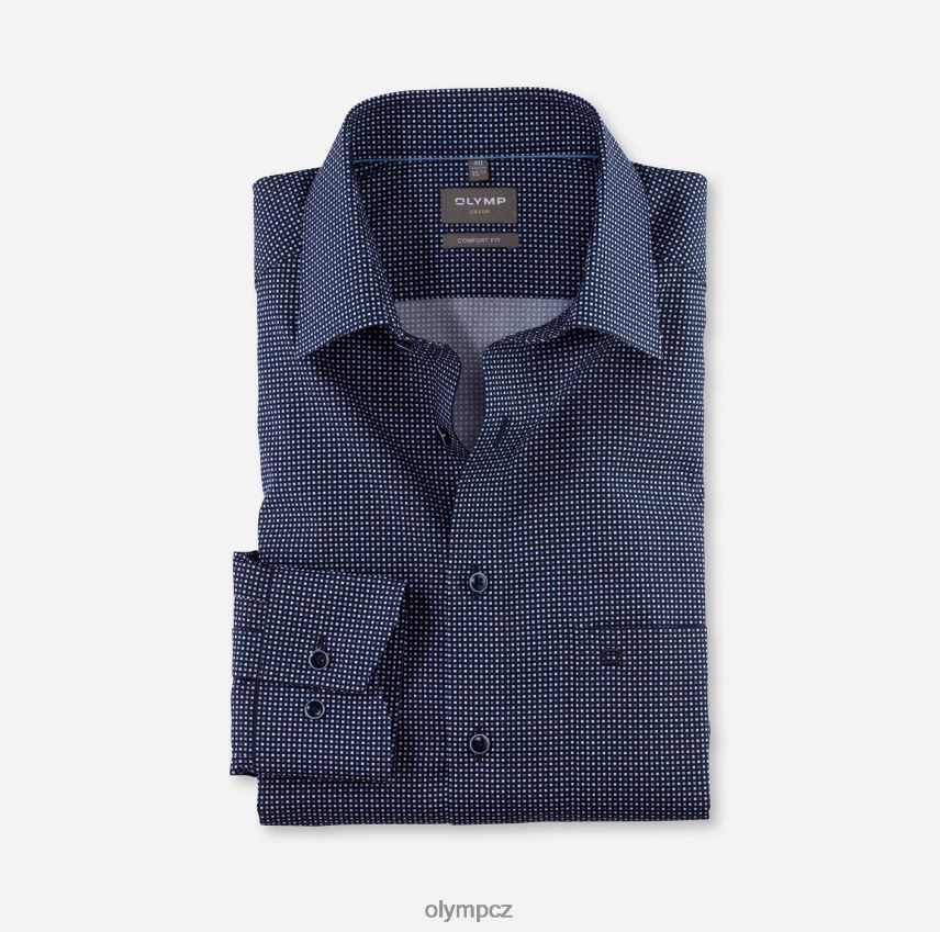 oblečení OLYMP luxor comfort fit, business triko, dlouhý rukáv extra dlouhý, new kent, marine PN44461694