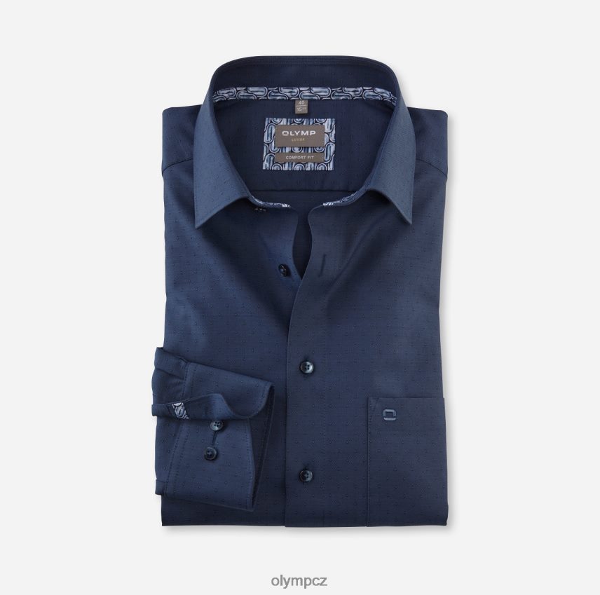 oblečení OLYMP luxor comfort fit, business triko, dlouhý rukáv extra dlouhý, new kent, marine PN44461703