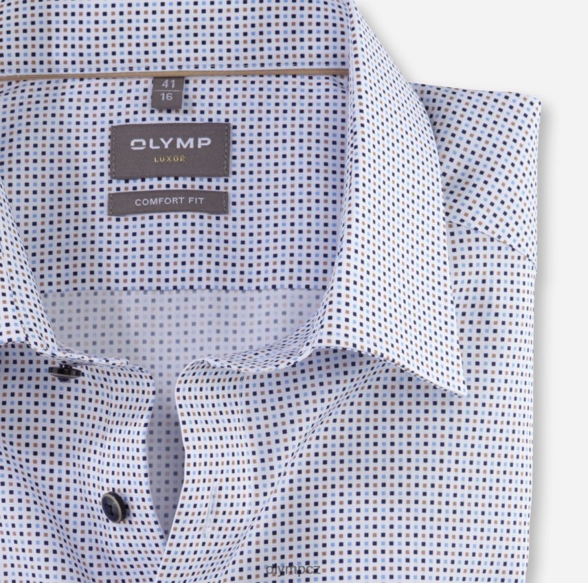oblečení OLYMP luxor comfort fit, business triko, dlouhý rukáv extra dlouhý, nový kent, přírodní PN44461700