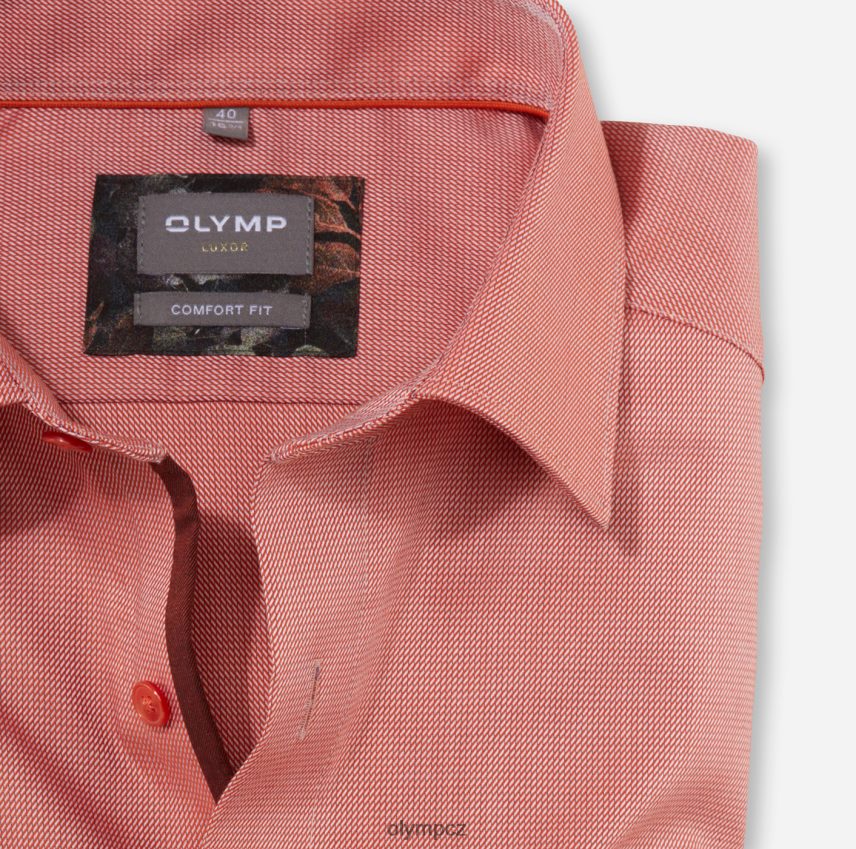 oblečení OLYMP luxor comfort fit, business triko, nový kent, červená oranžová PN44461668