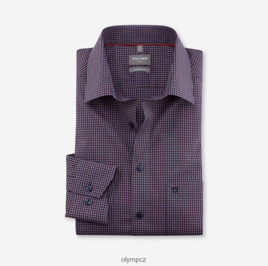 oblečení OLYMP luxor comfort fit, business triko, nový kent, červená oranžová PN44461672