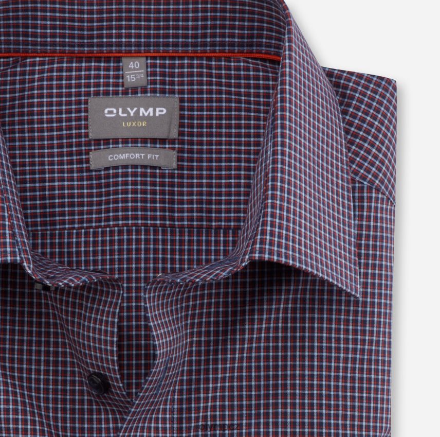 oblečení OLYMP luxor comfort fit, business triko, nový kent, červená oranžová PN44461672