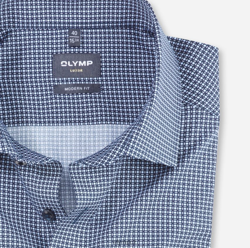 oblečení OLYMP luxor modern fit, business shirt, global kent, marine PN44461090