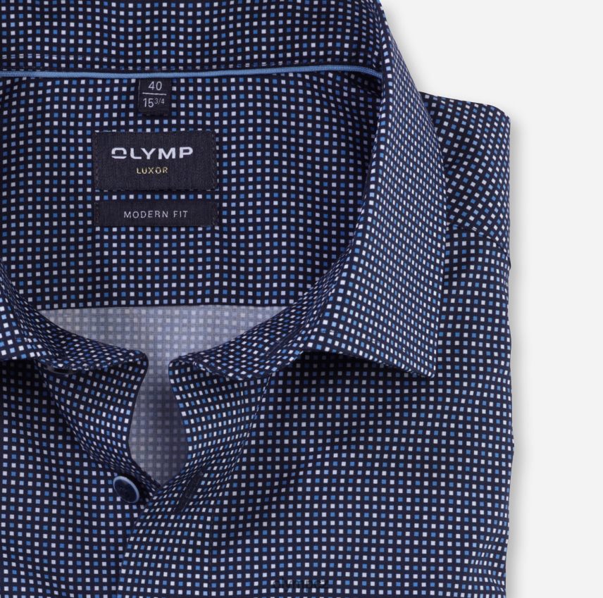 oblečení OLYMP luxor modern fit, business shirt, global kent, marine PN44461112