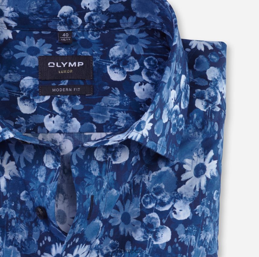 oblečení OLYMP luxor modern fit, business shirt, global kent, marine PN4446977