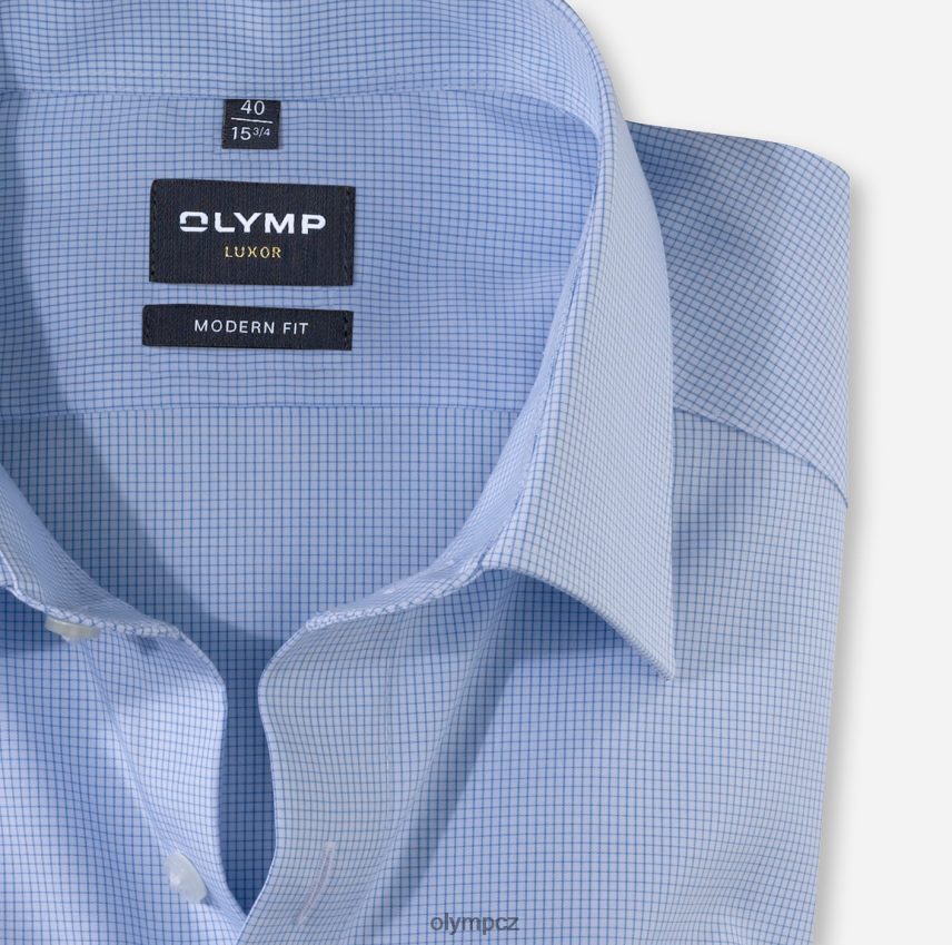 oblečení OLYMP luxor modern fit, business triko, dlouhý rukáv extra dlouhý, new kent, bleu PN44461454
