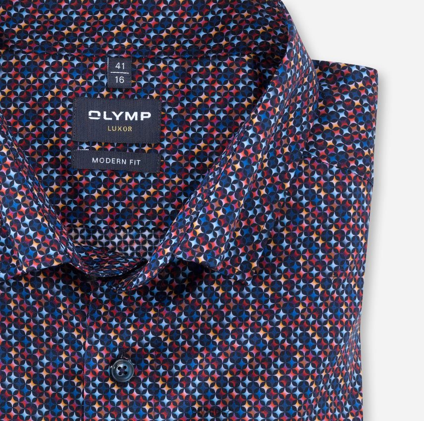 oblečení OLYMP luxor moderní střih, business košile, pod knoflíky, červená PN44461355