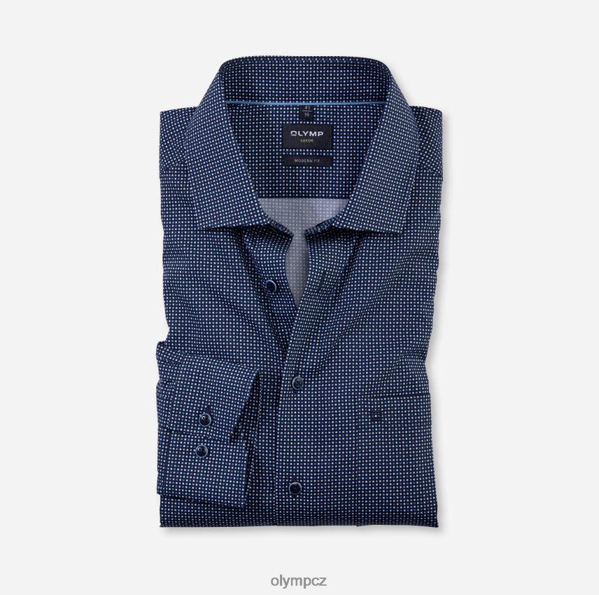 oblečení OLYMP luxor moderní střih, obchodní košile, dlouhý rukáv extra dlouhý, globální kent, marine PN44461418