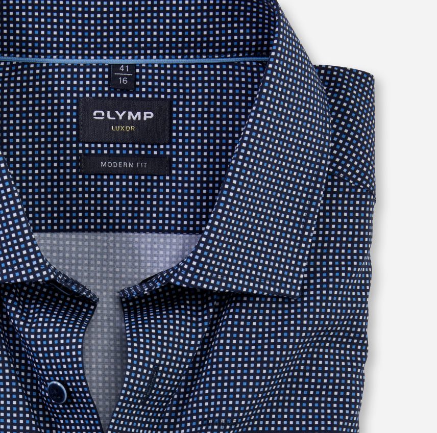 oblečení OLYMP luxor moderní střih, obchodní košile, dlouhý rukáv extra dlouhý, globální kent, marine PN44461418