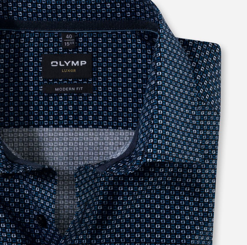 oblečení OLYMP luxor moderní střih, obchodní košile, dlouhý rukáv extra dlouhý, globální kent, marine PN44461432