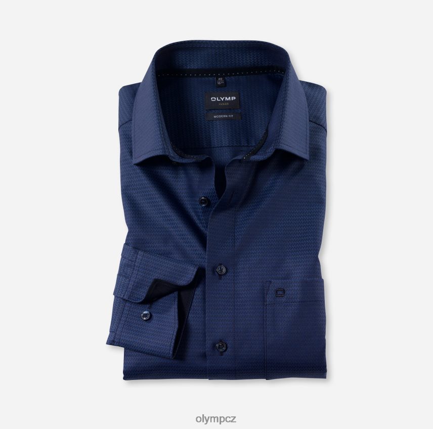 oblečení OLYMP luxor moderní střih, obchodní košile, extra krátký rukáv, globální kent, marine PN44461467