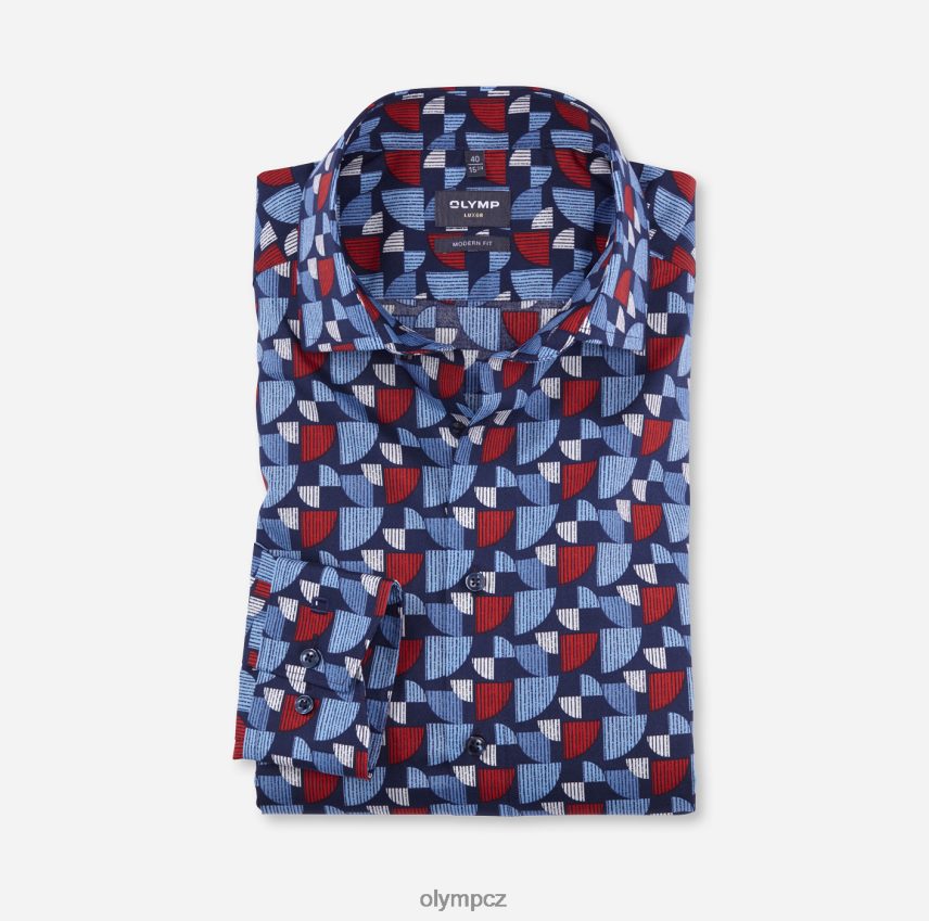 oblečení OLYMP luxor moderní střih, obchodní košile, globální kent, červená PN44461014