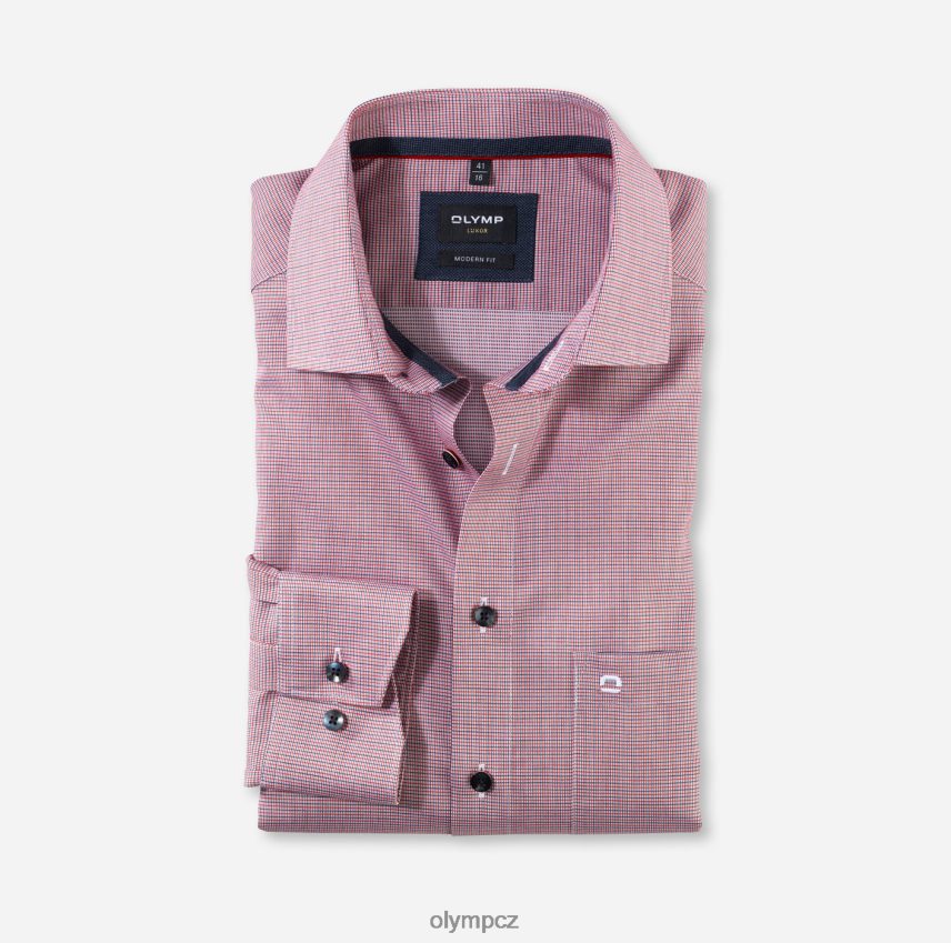 oblečení OLYMP luxor moderní střih, obchodní košile, globální kent, červená PN44461175