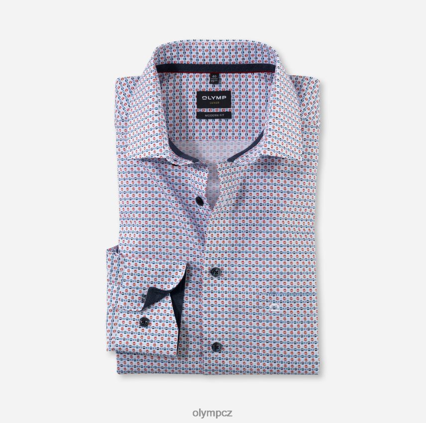 oblečení OLYMP luxor moderní střih, obchodní košile, globální kent, červená PN44461216