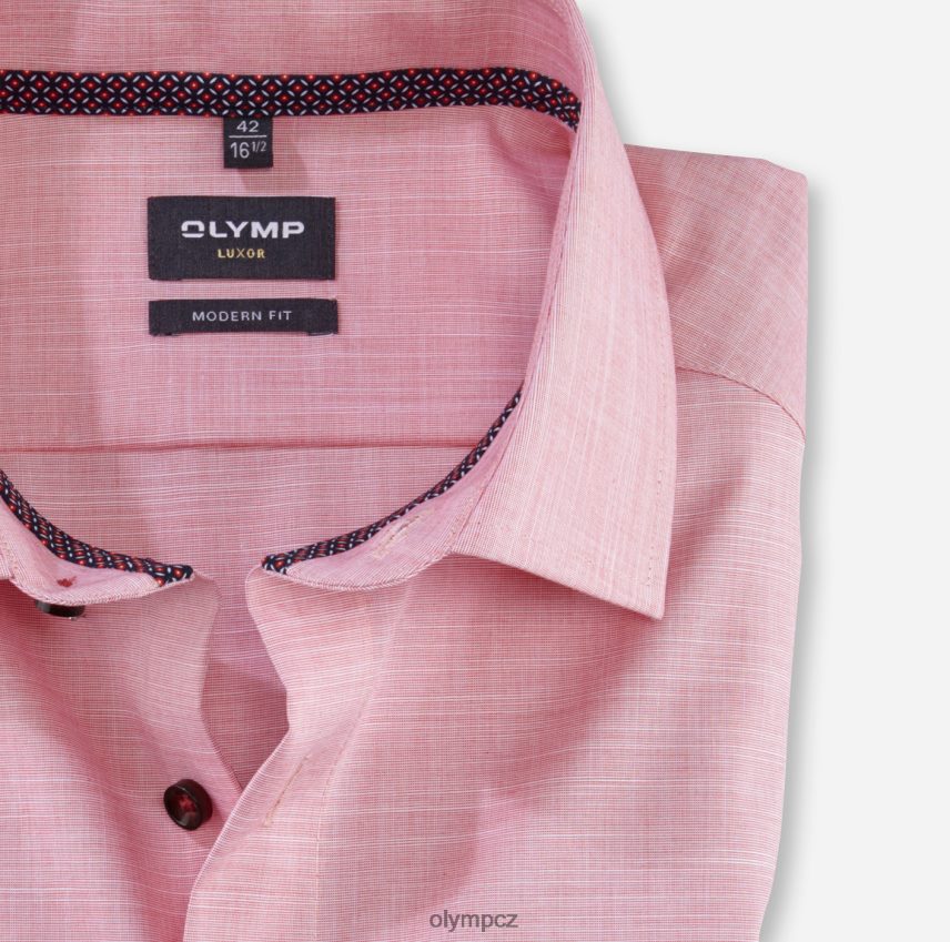 oblečení OLYMP luxor moderní střih, obchodní košile, globální kent, červená PN44461223