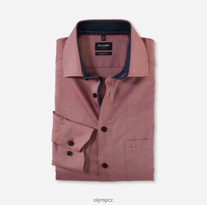 oblečení OLYMP luxor moderní střih, obchodní košile, globální kent, červená PN44461295