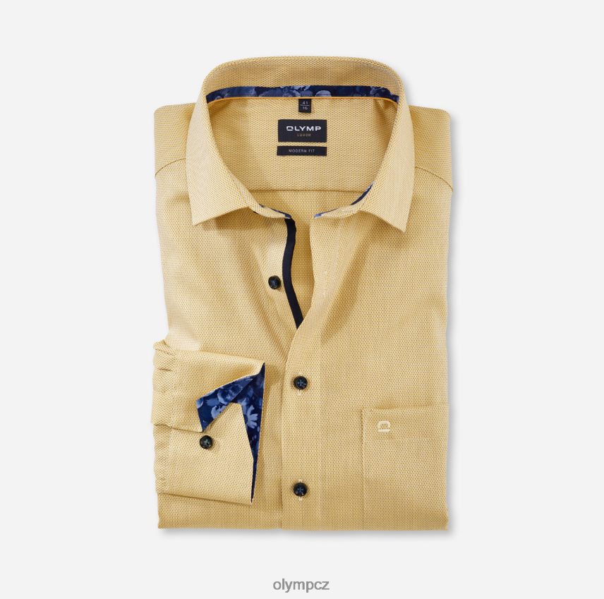 oblečení OLYMP luxor moderní střih, obchodní košile, globální kent, žlutá PN44461209