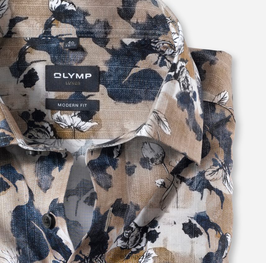 oblečení OLYMP luxor moderní střih, obchodní košile, globální kent, přírodní PN44461195