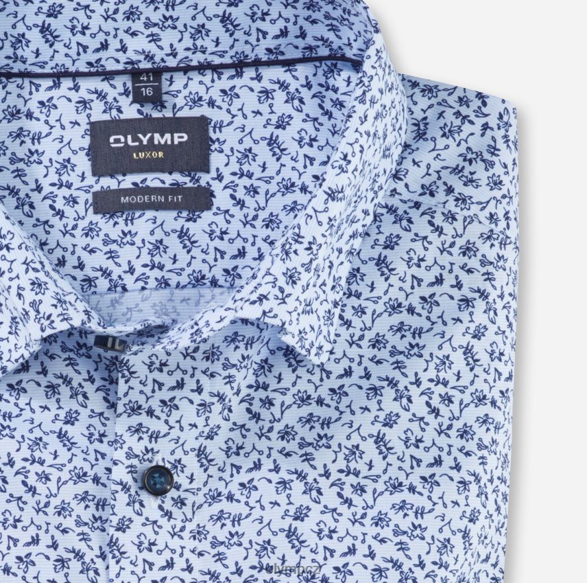 oblečení OLYMP luxor moderní střih, obchodní košile, pod knoflíky, modrá PN44461296