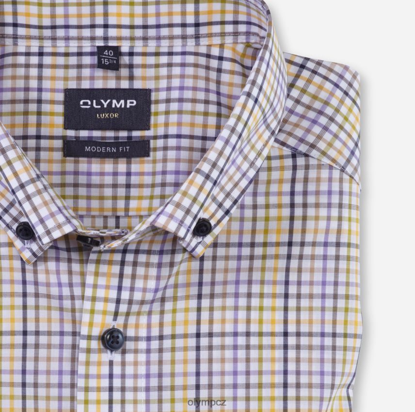 oblečení OLYMP luxor moderní střih, obchodní košile, zapínání na knoflíky, limetka PN44461045