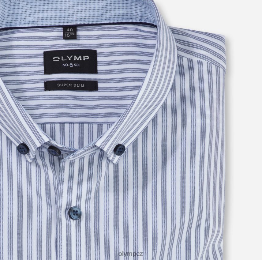 oblečení OLYMP Ne. šest super slim, business košile, zapínací, námořní PN4446158